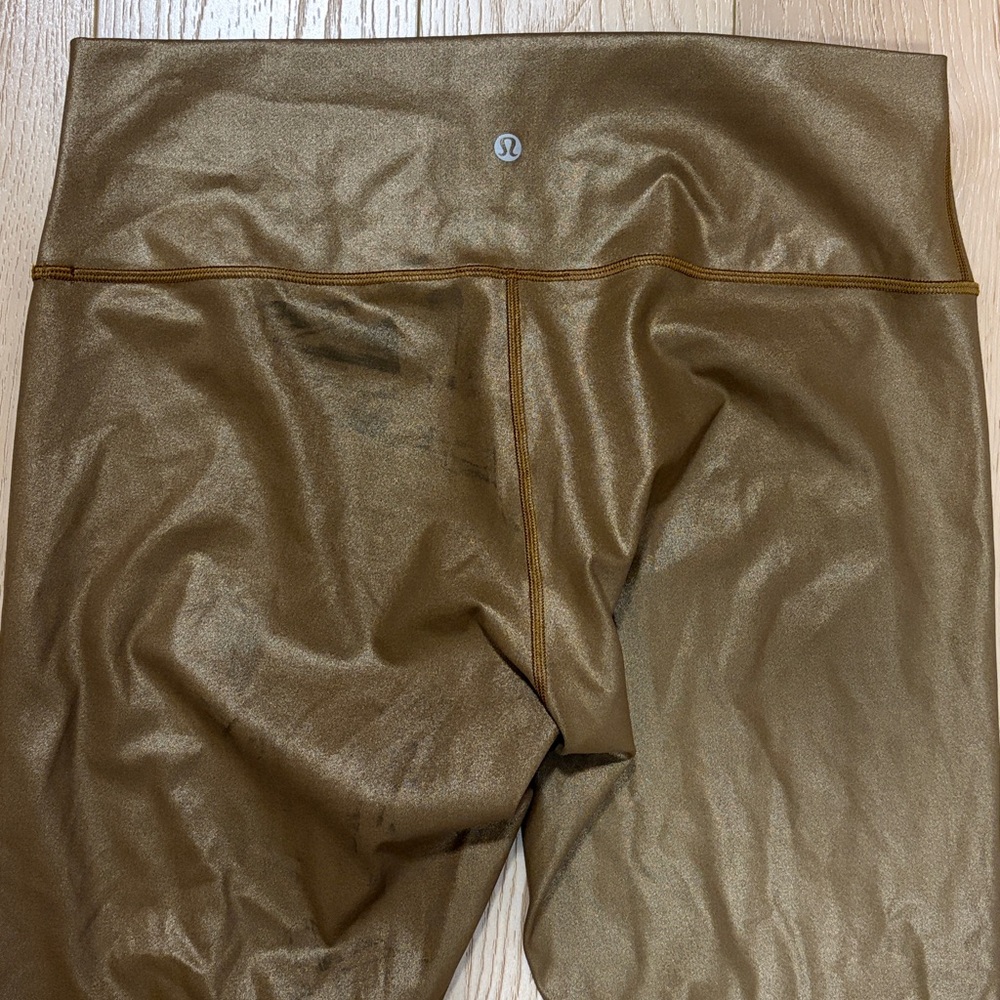 FLAW, see note - Lululemon Wunder Under High-Rise Tight *Foil, sz 14 - Picture 6 of 14